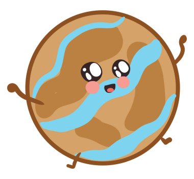 Tatlı jupiter, illüstrasyon, beyaz arkaplanda vektör.