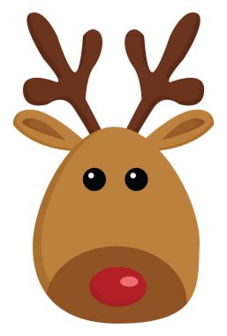 Güzel geyik, illüstrasyon, beyaz arka planda vektör..