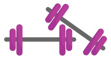 Mor halterler, illüstrasyon, beyaz arkaplanda vektör.