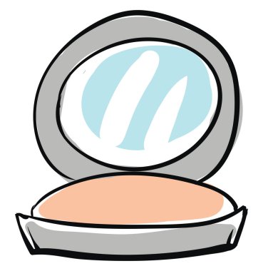 Yüz makyajı, illüstrasyon, beyaz arkaplan üzerindeki vektör.