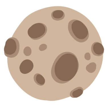 Merkür gezegeni, illüstrasyon, beyaz arkaplan üzerindeki vektör.