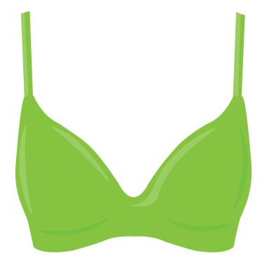 Yeşil sütyen, illüstrasyon, beyaz arkaplan vektörü.