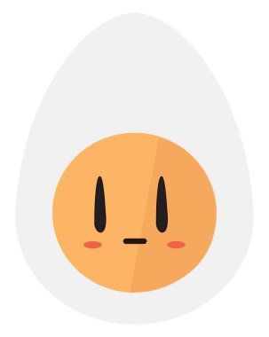 Yumurtanın yarısı, illüstrasyon, beyaz arkaplanda vektör.