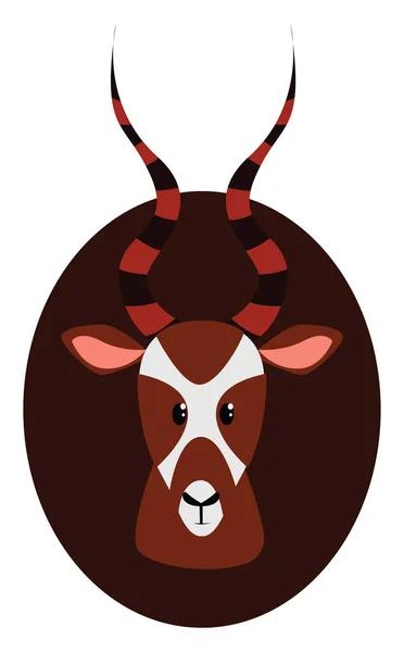 Antilopa hlava, ilustrace, vektor na bílém pozadí. — Stockový vektor