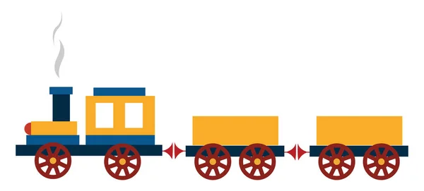 Train long, illustration, vecteur sur fond blanc . — Image vectorielle