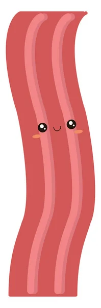 Cute bacon, illustration, vector on white background. — Stock Vector