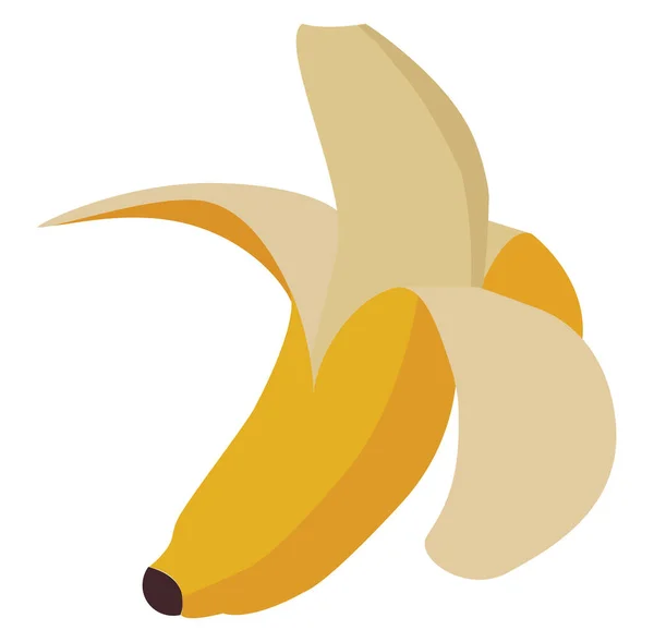 Banana, ilustração, vetor sobre fundo branco . — Vetor de Stock