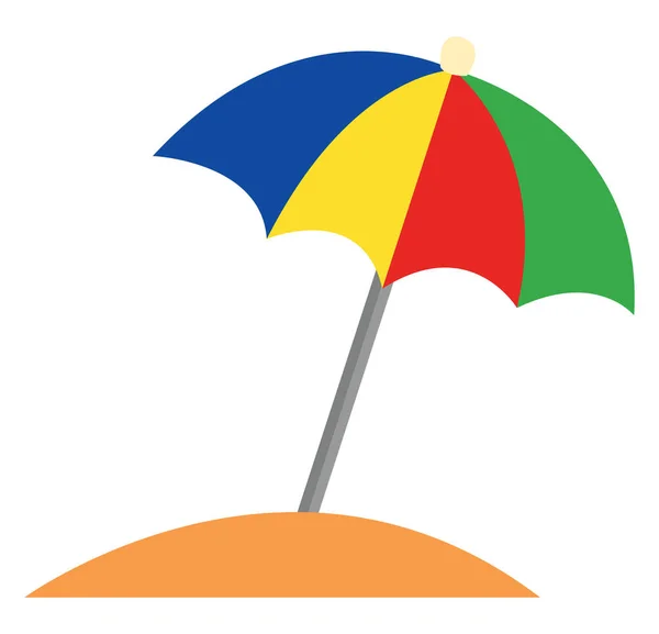 Big umbrella, illustration, vector on white background. — ストックベクタ