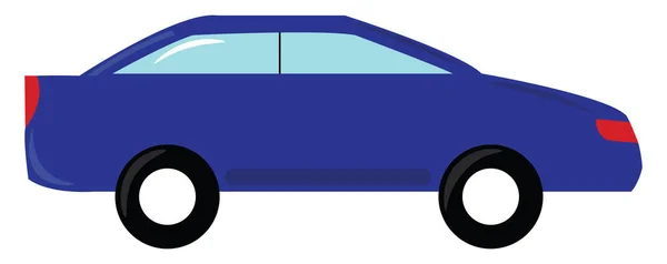 Carro azul, ilustração, vetor sobre fundo branco. — Vetor de Stock