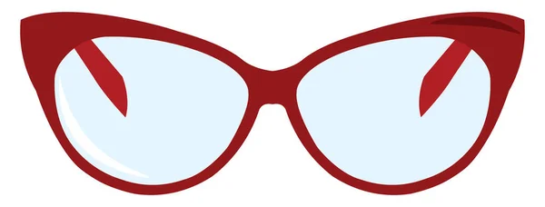 Red glasses, illustration, vector on white background. — Stock Vector