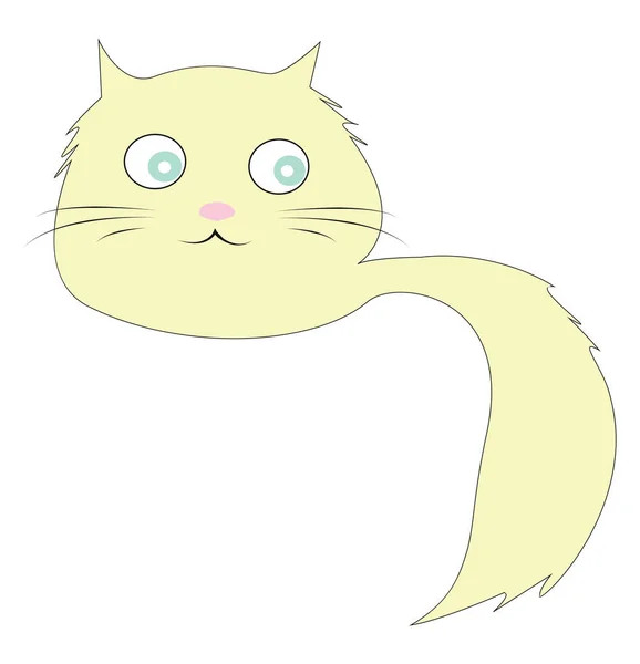 Katt med blå ögon, illustration, vektor på vit bakgrund. — Stock vektor