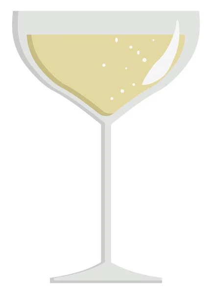 Pequeña copa de champán, ilustración, vector sobre fondo blanco — Archivo Imágenes Vectoriales