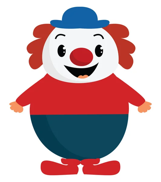 Bambola clown, illustrazione, vettore su sfondo bianco . — Vettoriale Stock