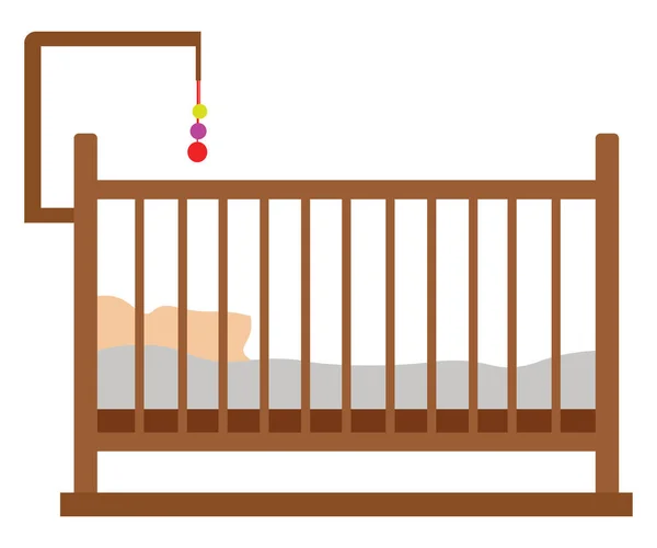 白色背景上的婴儿床，图例，载体. — 图库矢量图片