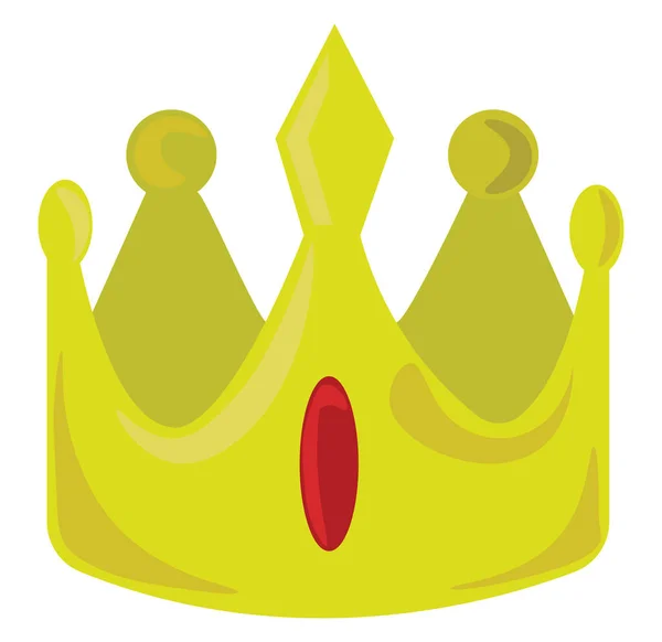 Crown, illustration, vector on white background. — Stock Vector