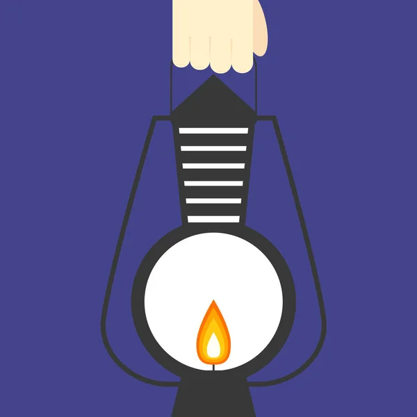 Fire lamp, illustration, vector on white background. — ストックベクタ