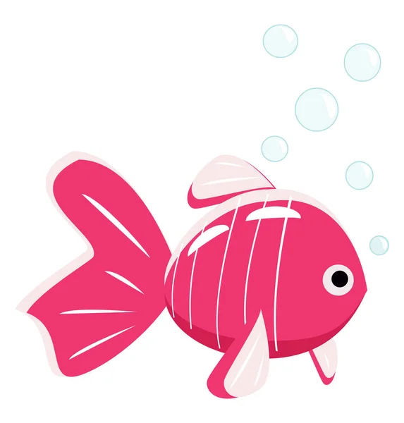 Růžové ryby, ilustrace, vektor na bílém pozadí. — Stockový vektor