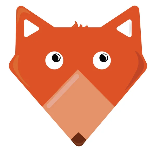 Orange fox, иллюстрация, вектор на белом фоне . — стоковый вектор