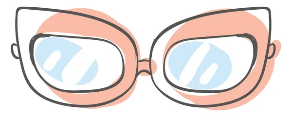 Glasses drawing, illustration, vector on white background. — Stock Vector