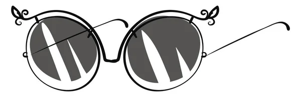 Gafas negras, ilustración, vector negro sobre fondo blanco . — Vector de stock