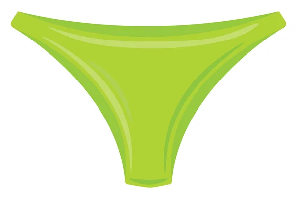 Green panty, illustration, vector on white background. — Stock Vector