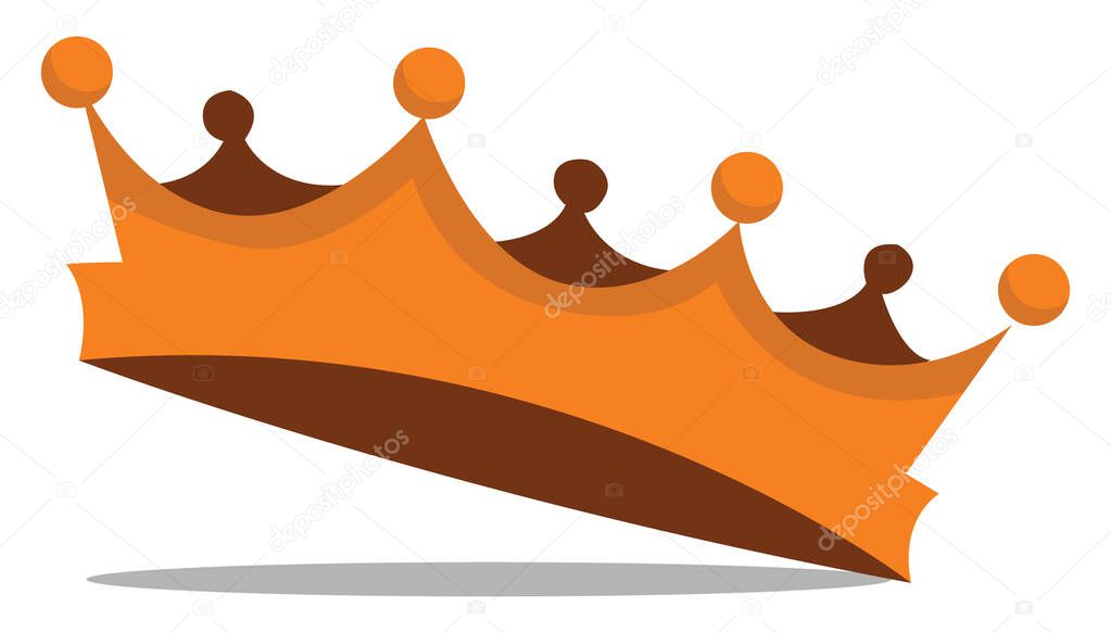 Kings crown, illustration, vector on white background.