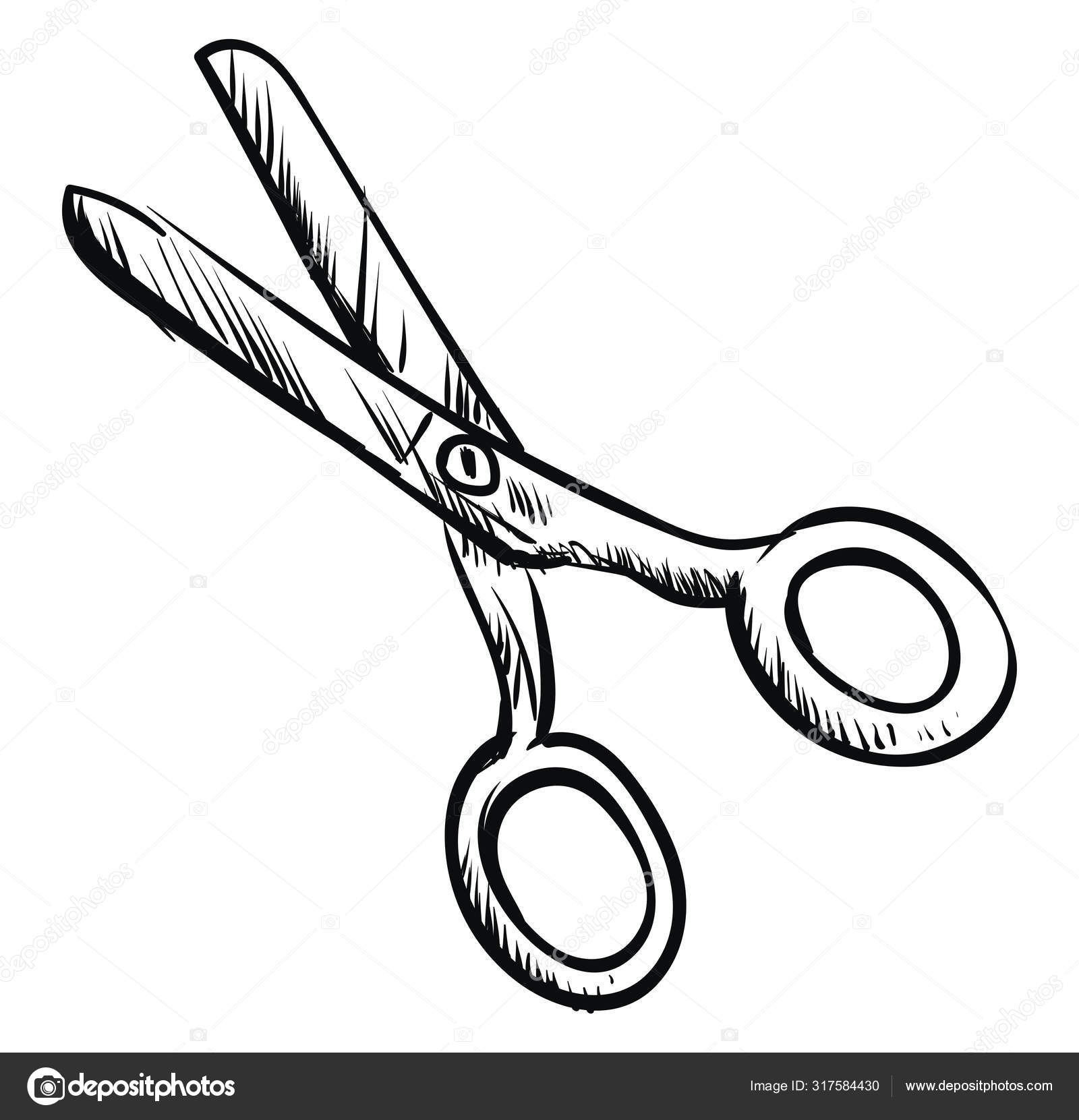 Printable Scissors Outline Coloring Pages | Sewing machine drawing, Scissors  drawing, Coloring pages