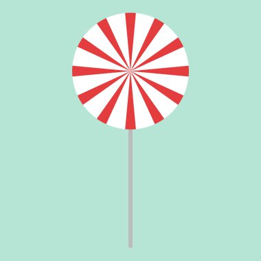 Tatlı lolipop, illüstrasyon, beyaz arka plan vektör.