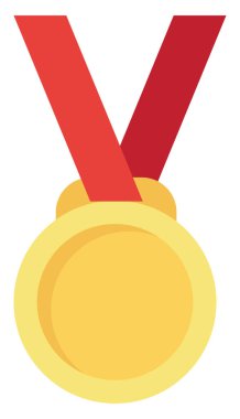 Altın madalya, illüstrasyon, beyaz arkaplanda vektör.