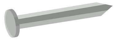 Çivi, illüstrasyon, beyaz arkaplan vektörü.