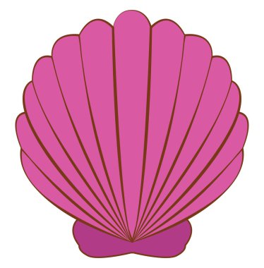 Pembe kabuk, illüstrasyon, beyaz arkaplan üzerindeki vektör.