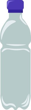 Plastik şişe, illüstrasyon, beyaz arkaplanda vektör.