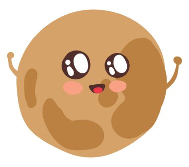 Gezegen eklentisi, illüstrasyon, beyaz arkaplan üzerindeki vektör.