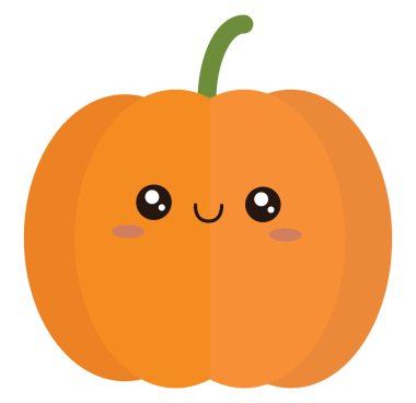 Sevimli kabak, illüstrasyon, beyaz arka plan vektör.