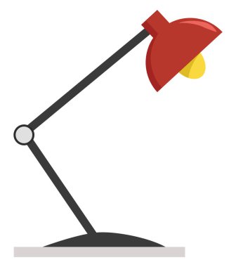 Masa lambası, illüstrasyon, beyaz arkaplan üzerindeki vektör.