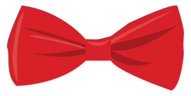 Kırmızı yay, illüstrasyon, beyaz arka plan üzerinde vektör.