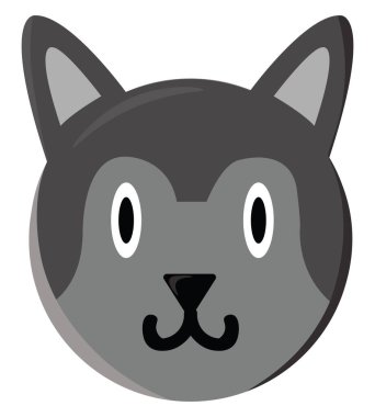 Kurtların başı, illüstrasyon, beyaz arkaplan üzerindeki vektör.