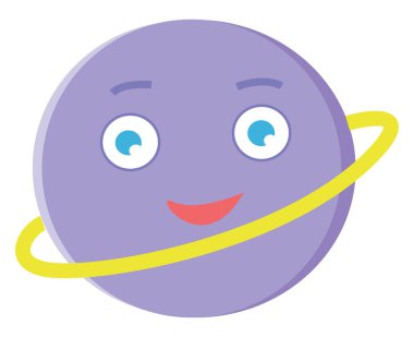 Mor top, illüstrasyon, beyaz arkaplanda vektör.