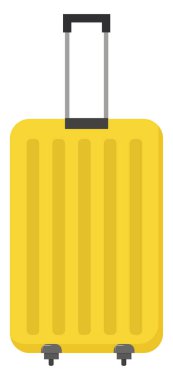 Sarı çanta, illüstrasyon, beyaz arka plan üzerinde vektör.