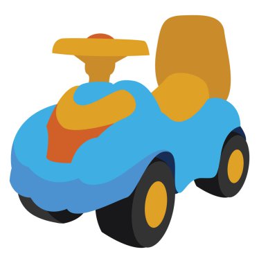 Bebek arabası, illüstrasyon, beyaz arka plan vektörü.