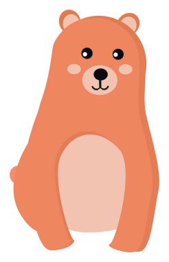 Sevimli ayı, illüstrasyon, beyaz arka plan vektör.