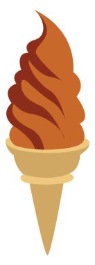 Büyük dondurma, illüstrasyon, beyaz arka plan vektör.