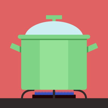 Kaynama kabı, illüstrasyon, beyaz arkaplan üzerindeki vektör.