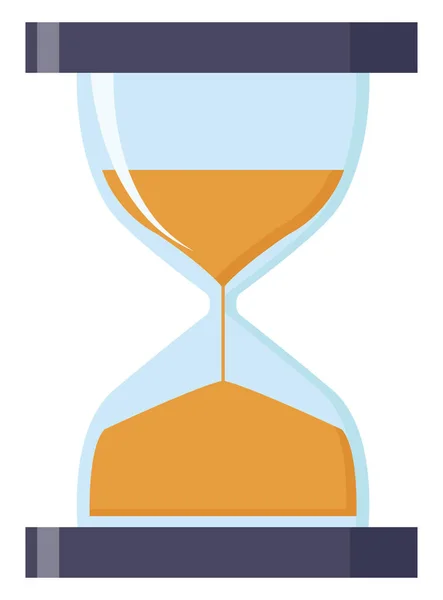 Reloj de arena púrpura, ilustración, vector sobre fondo blanco. — Vector de stock