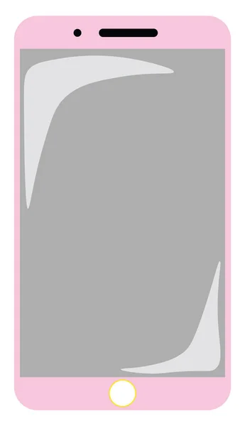 Roze mobiel, illustratie, vector op witte achtergrond. — Stockvector