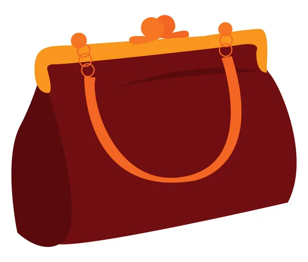 Bolso rojo, ilustración, vector sobre fondo blanco . — Vector de stock