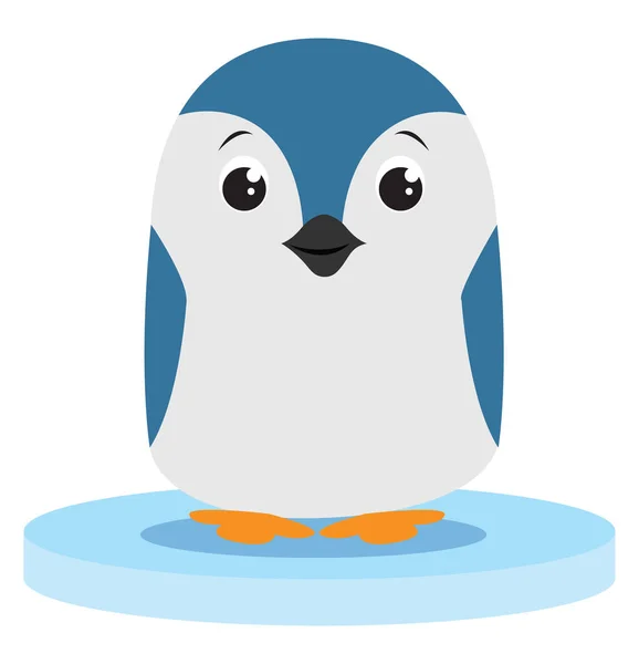 Little penguin, illustration, vector on white background. — Stock Vector