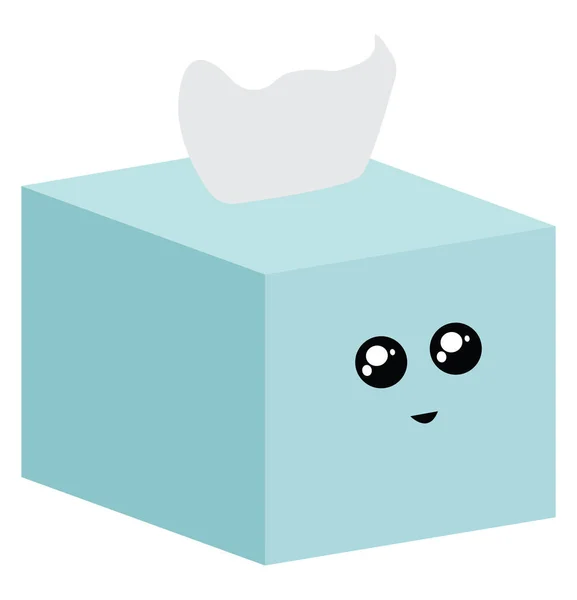 Boîte avec serviettes, illustration, vecteur sur fond blanc . — Image vectorielle