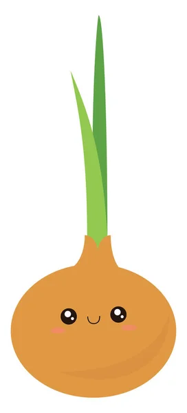 Onion, illustration, vector on white background. — Stock Vector