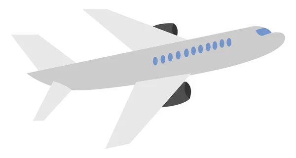 Passenger plane, illustration, vector on white background. — Stock Vector